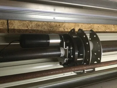 センタープーリー取り付け後の中央部