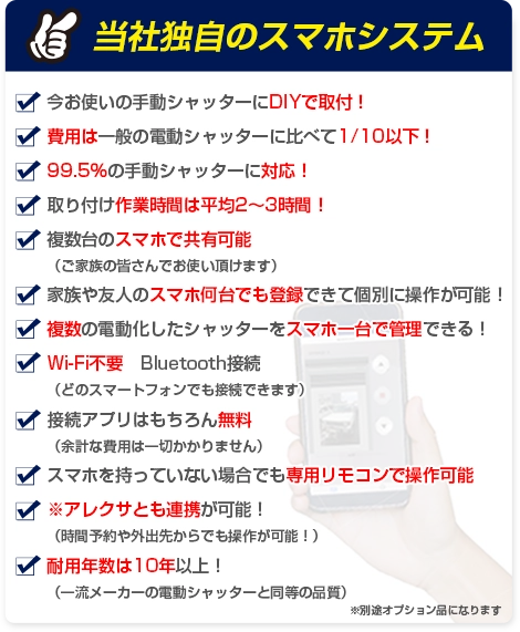 ここがスゴイ！！ 当社独自のスマホシステム
